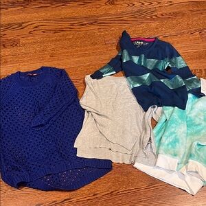 Cat & Jack Blue and Teal Sweater Set